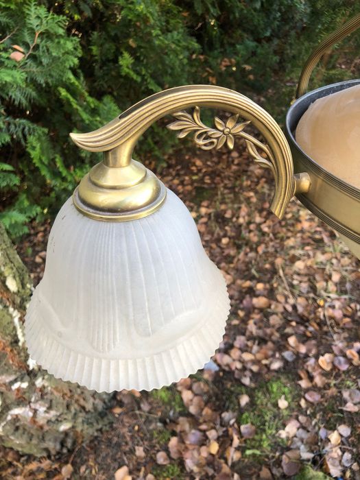 Żyrandol w stylu Ludwika XVI , mosiądz , szkło