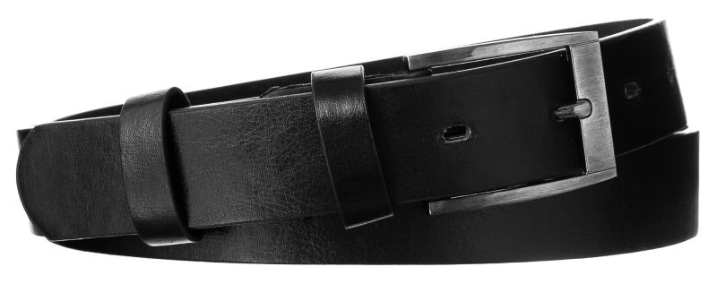 klasyczny pasek ze srebrną klamrą, model unisex, skóra  cavaldi 110