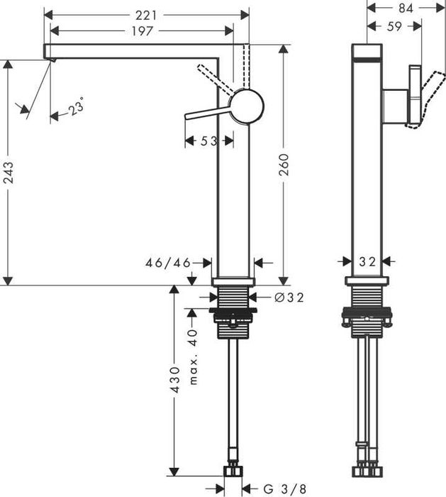 Hansgrohe Tecturis E Bateria umywalkowa wysoka brąz szczotkowany