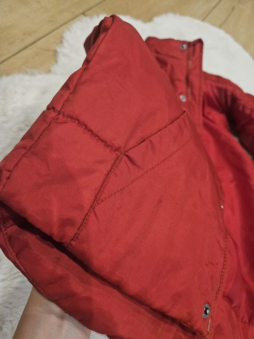 Czerwona kamizelka dziewczynka chłopiec 122 h&m zatrzaski zamek kiesze