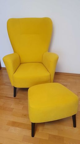 Fotel uszak Next + podnóżek Agata Meble