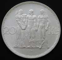 Czechosłowacja 20 koron 1933 - ruch robotniczy - srebro