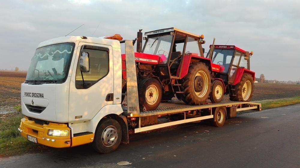 transport laweta domek przyczepa bus koparka widlak pomoc drogowa