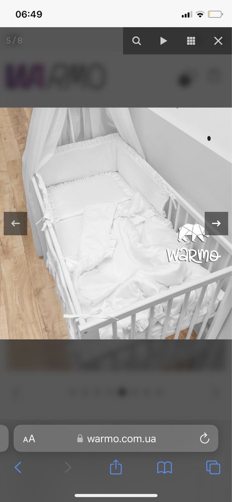 Комплект детского постельного белья WARMO, 100% хлопок