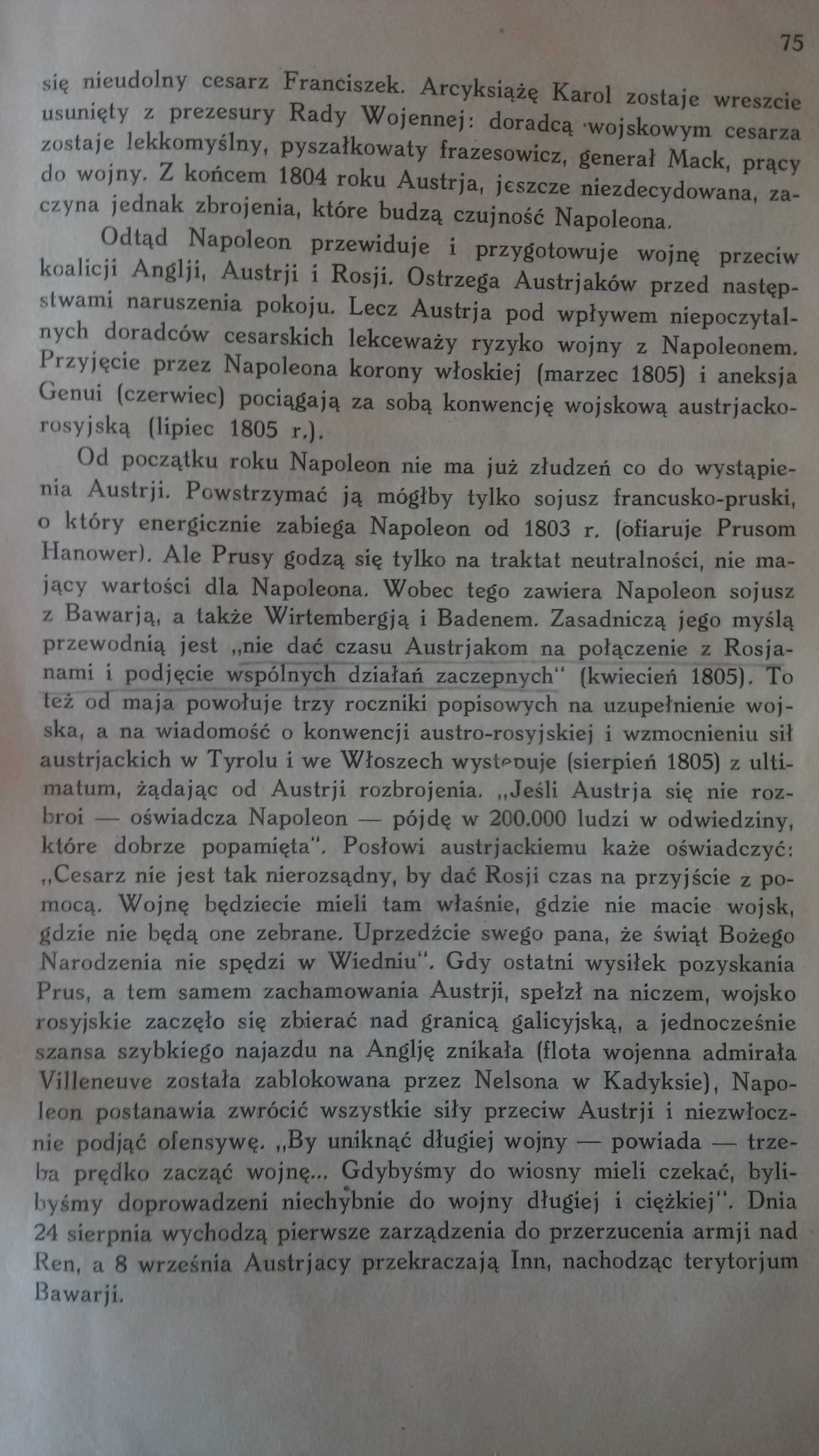 "Wojny Napoleońskie" tom 1 M.Kukiel 1927 książka prawie 100-letnia