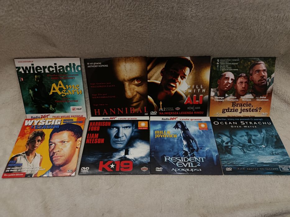 Zestaw filmów na płytach DVD