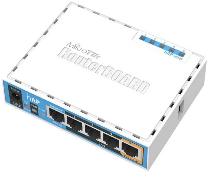 Маршрутизатор Роутер  MikroTik hAP (RB951Ui-2nD)