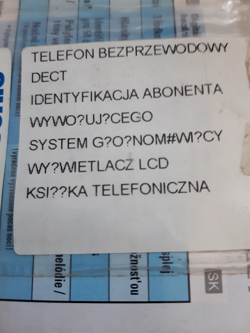 Telefon stacjonarny bezprzewodowy Panasonic