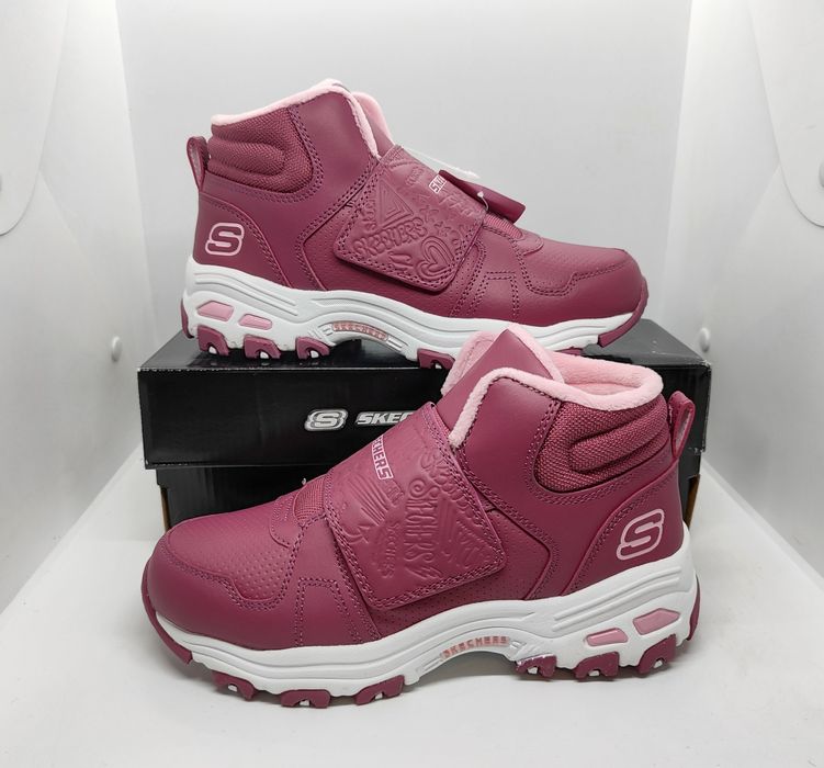 Теплые 20 20,5 21,5 22 23,5 24 25см ботинки Skechers оригинал