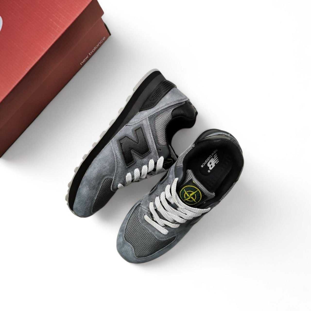 Кросівки New Balance 574 & Stone Island сірі
