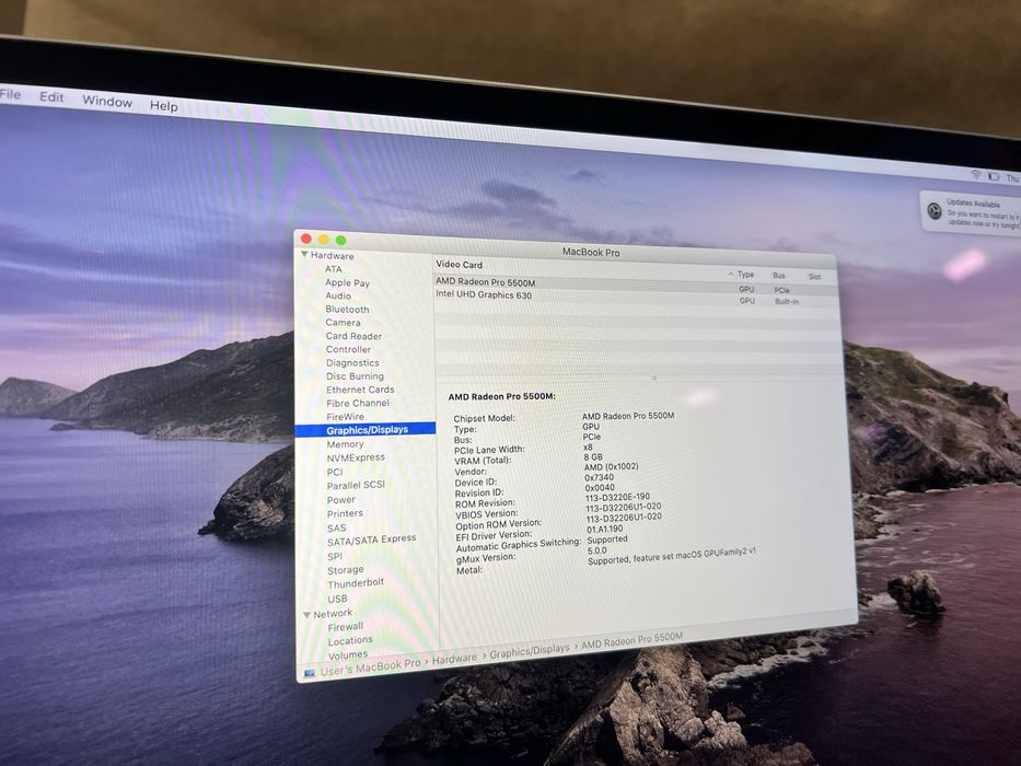Macbook Pro 2019 16’ i9 32/1TB 8GB GPU