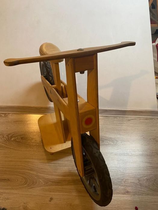 Dzieci drewniany rowerek Góralek biegowy ze stojakiem Rower