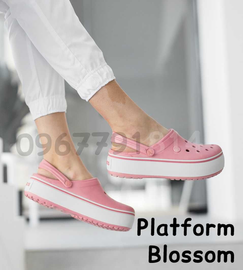 Crocs Crocband Platform кроксы крокбенд на платформе в 6 цветаx