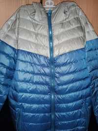 Куртка ветровка женская серо-синяя