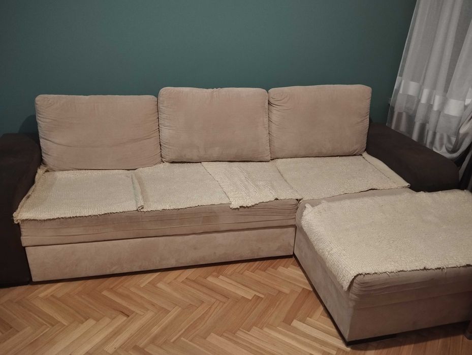 oddam narożnik z funkcją spania używany do uprania