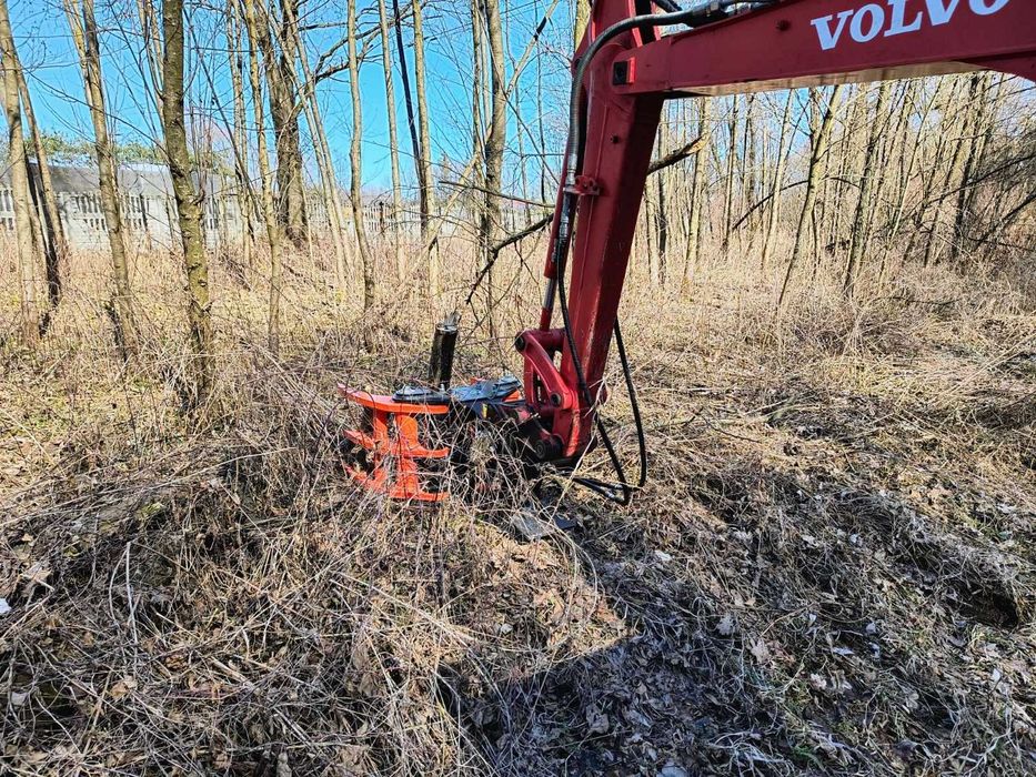 GŁOWICA ŚCINKOWA GILOTYNA do drewna do koparki od 5-15t wycinka drzew
