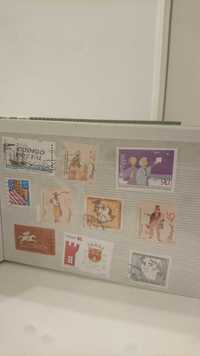 Conjunto de selos antigos dos anos 90 e inicios 2000
