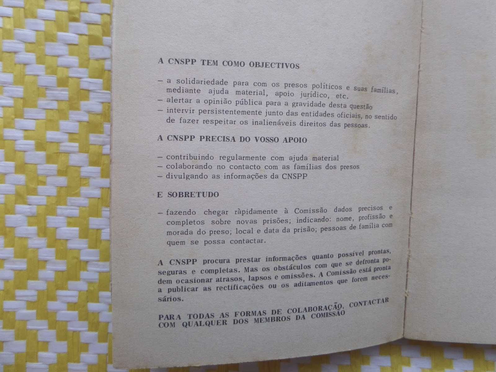 PRESOS POLÍTICOS
Documentos 1970/1971