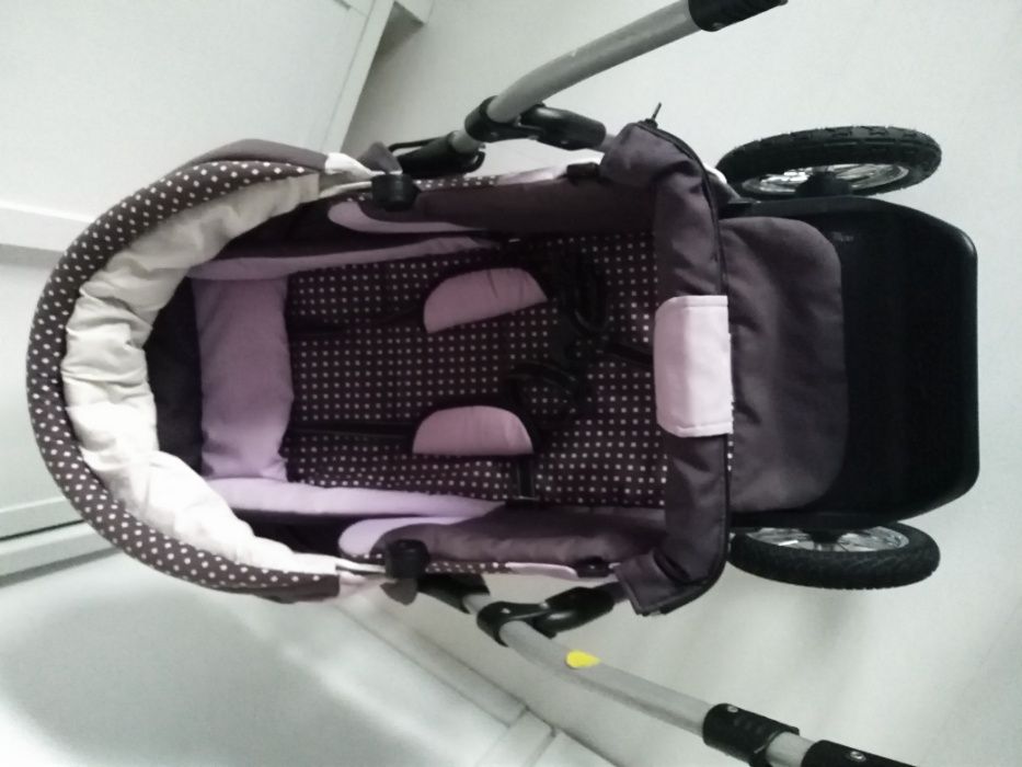 Wózek jedo fyn 2 w 1 gondola spacerówka fiolet torba