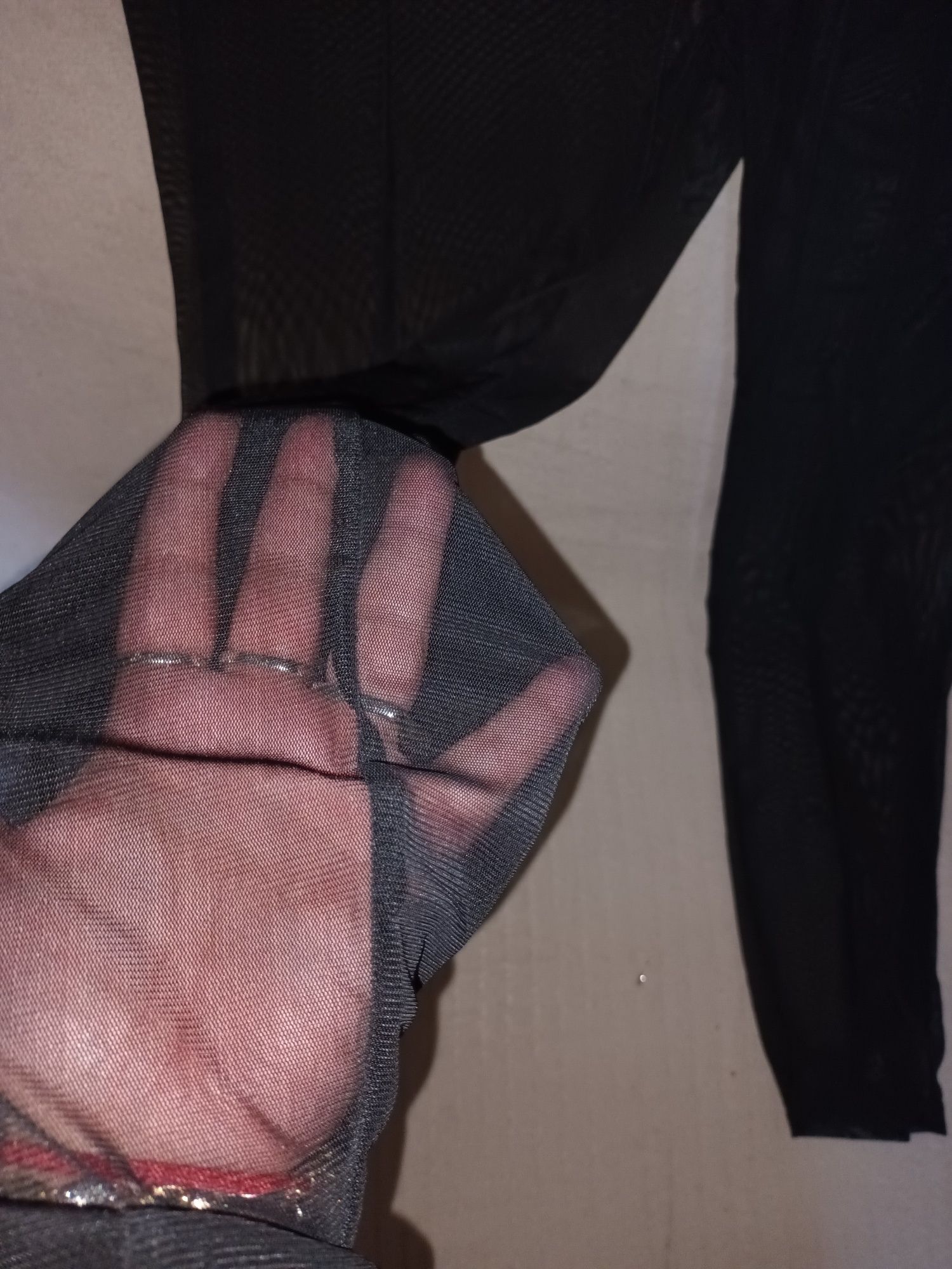 Getry sexy czarne 1xl z siateczki