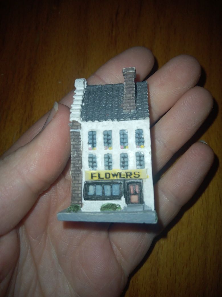 Conjunto de 7 casas miniatura para decoração Vintage