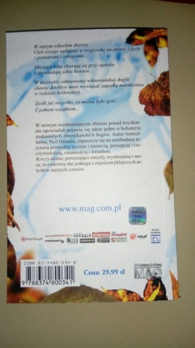 Rzeczy ulotne. Neil Gaiman