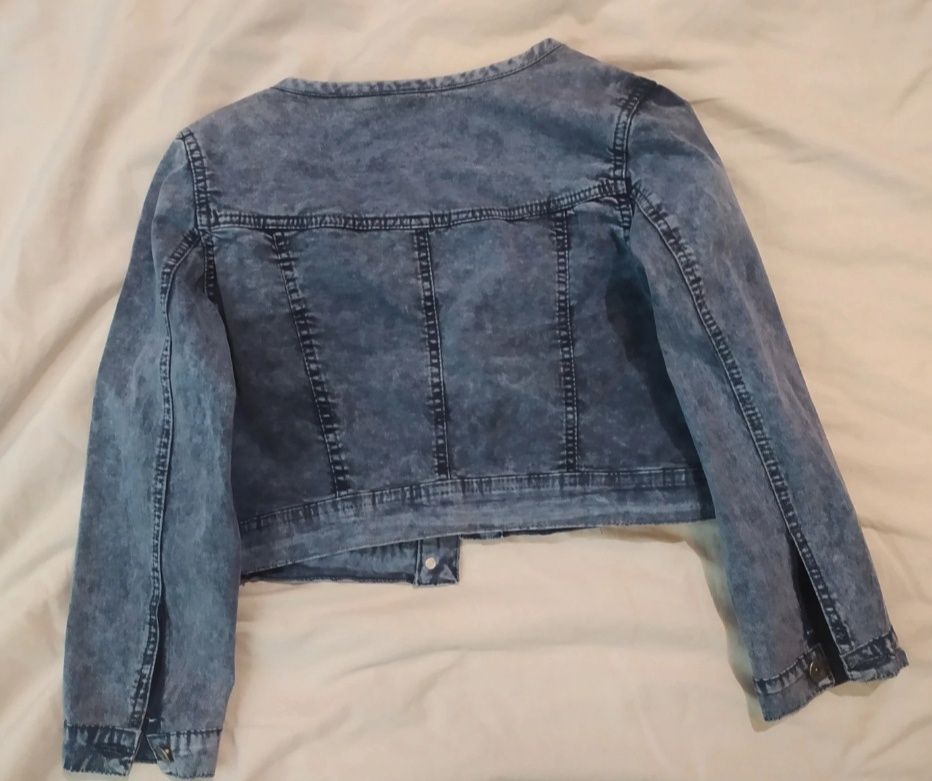 krótka kurtka dżinsowa damska women's denim jacket veto club xs s