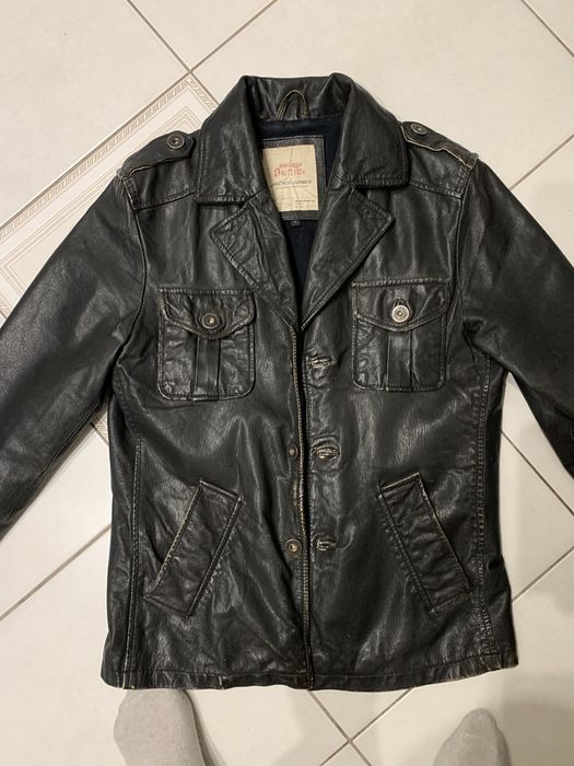 Кожаная куртка пиджак Jack & Jones