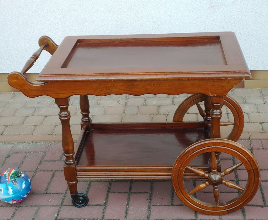 Barek na kółkach barek dębowy