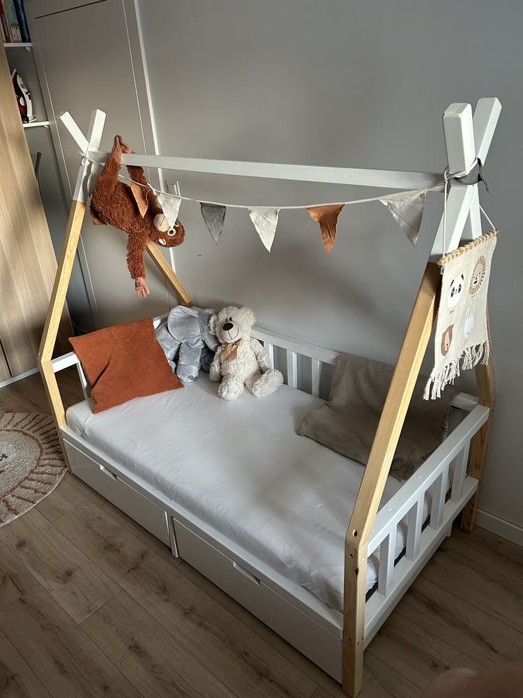 Łóżko dziecięce TIPI 80x160 | 2 szuflady