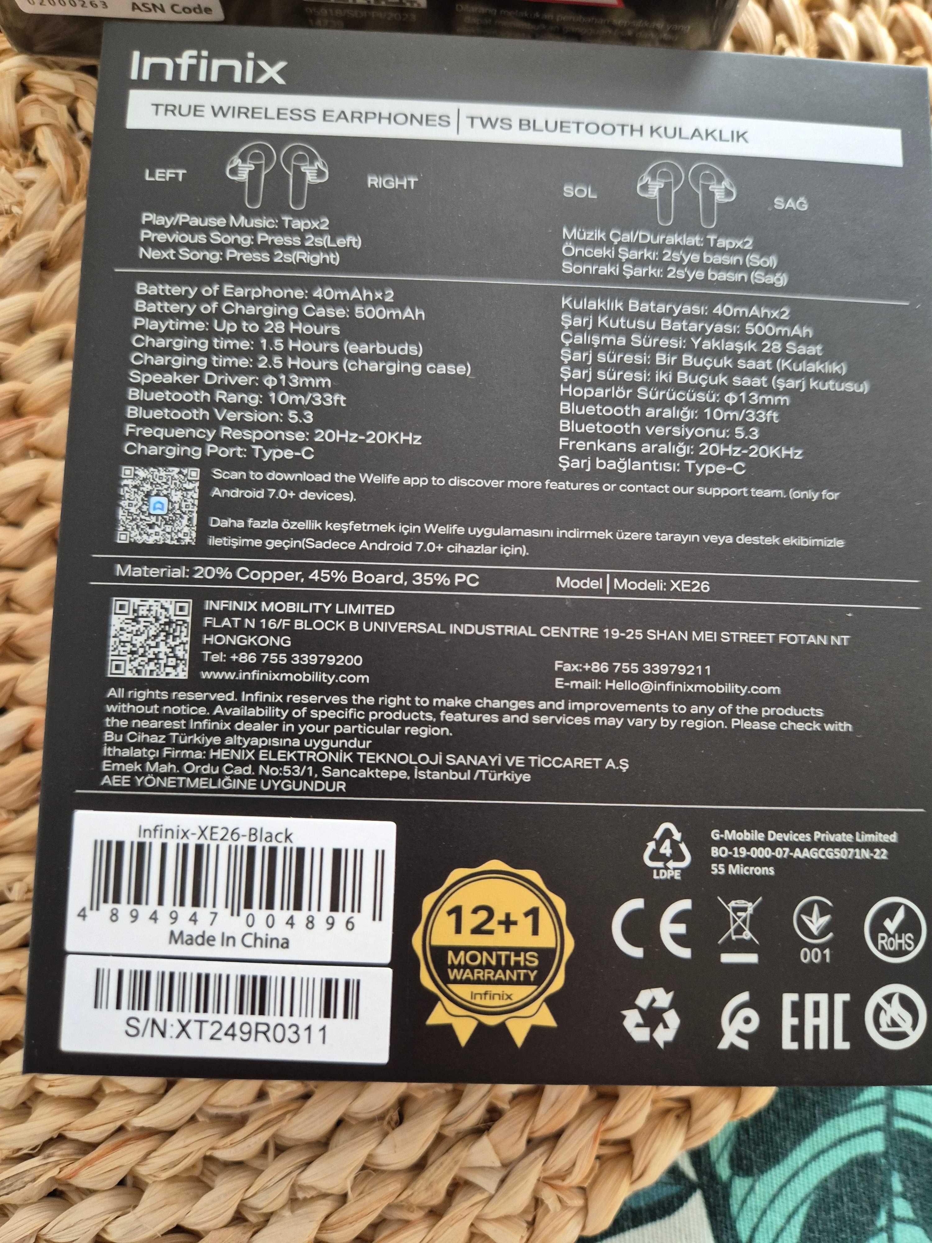 Infinix Buds Neo (XE26) Black