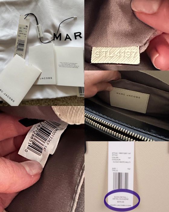 Сумка Marc Jacobs Little Big Spot оригинал кожаная бежевая черная кожа