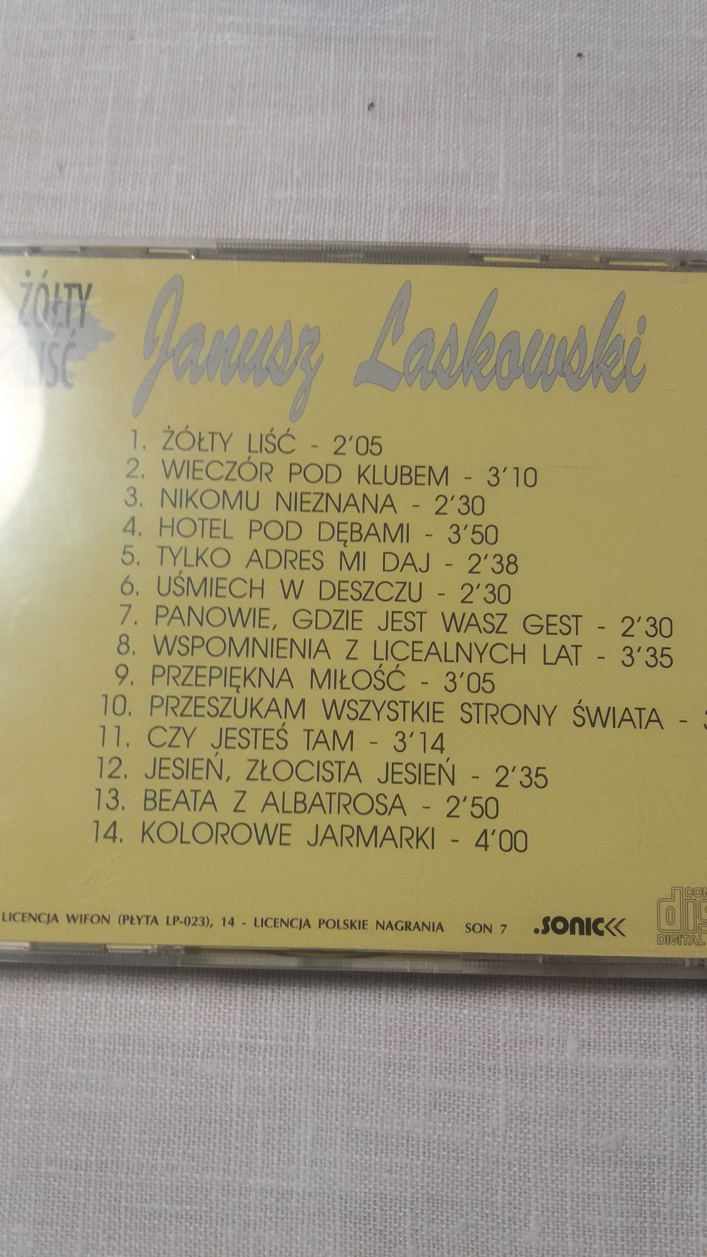 Janusz Laskowski album CD Zolty Lisc