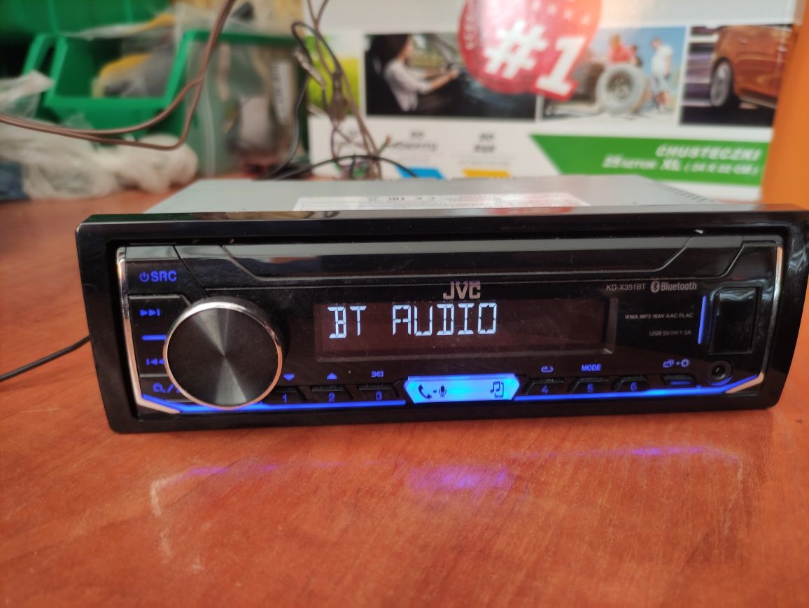 Radio samochodowe JVC KD-X351BT  mikrofon bluetooth AUX USB