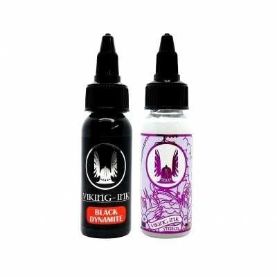 Kit Tintas Black Dynamite 25ml + Stencil 28ml Viking Tattoo
