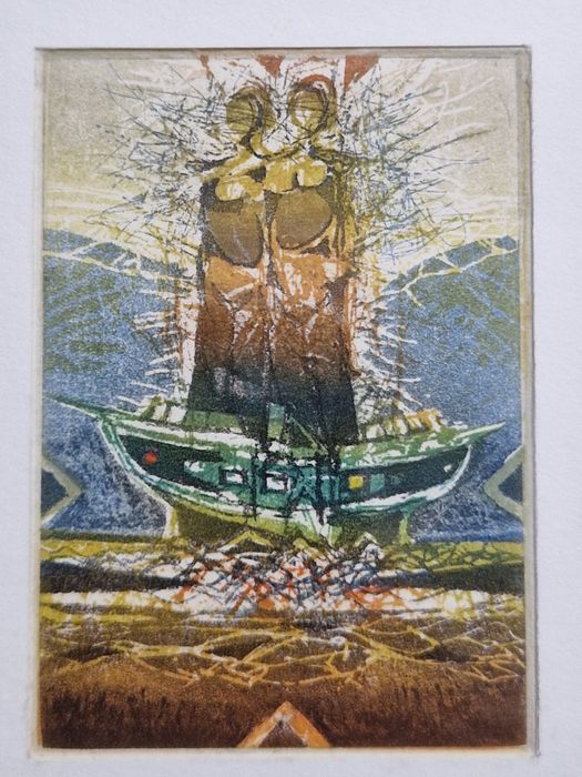 Obrazek grafika artystyczna autorstwa Moshé Malka, Paryż, oryginał