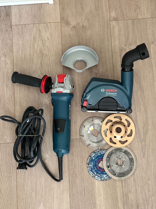 Szlifierka kątowa BOSCH GWX 13-125 S - X-LOCK | TARCZE+POKRYWA+TORBA