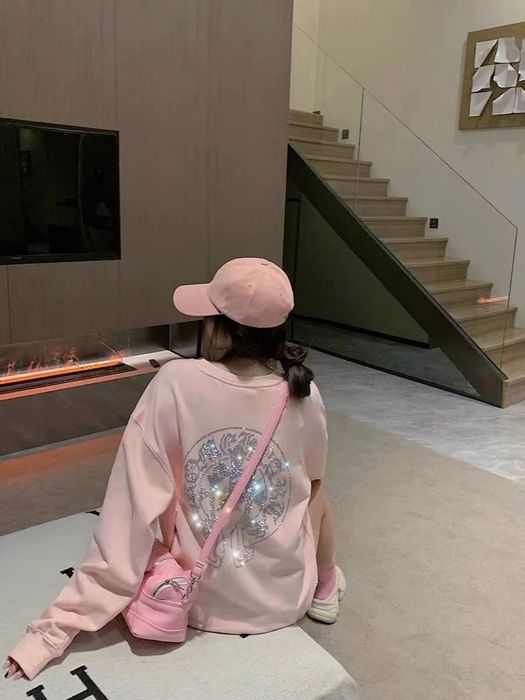 Лонг chrome hearts рожевий М