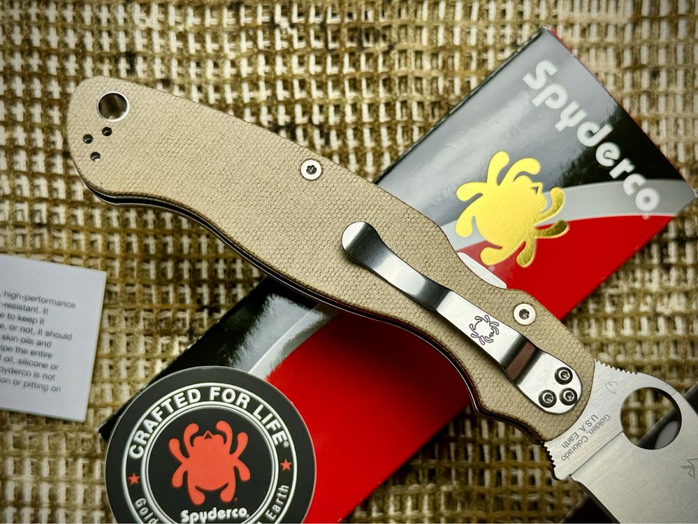 Нож Spyderco Military 2 Brown Micarta Compression Lock CPM-CruWear