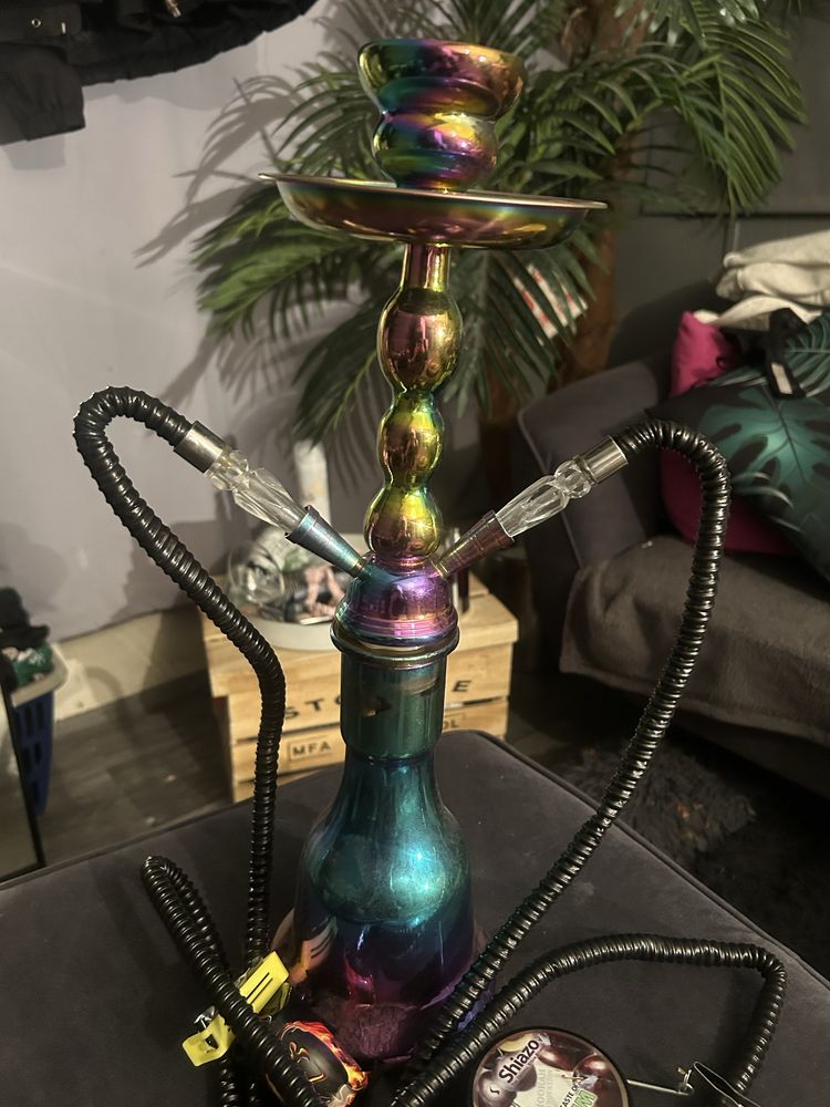 Shisha Szisza Fajka Wodna Bongo Duża 2 węże Zestaw idealny