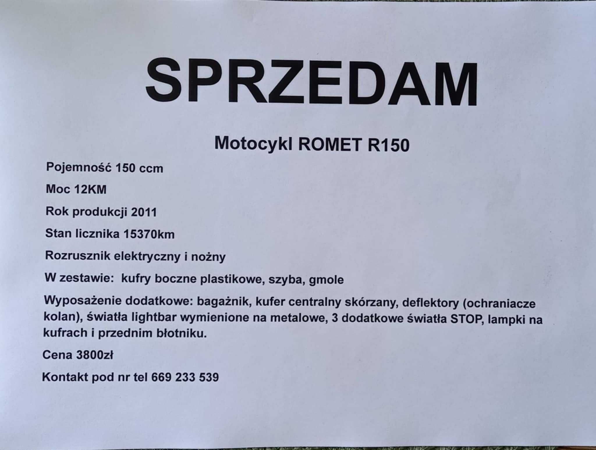 Do sprzedania Motocykl Romet