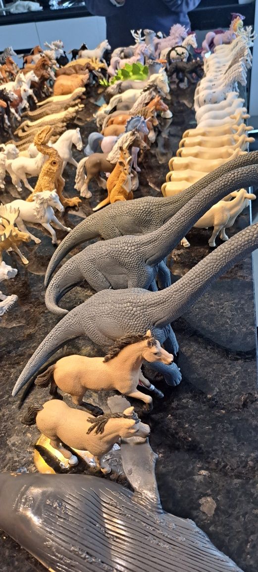 Coleção de animais schleich bonecos