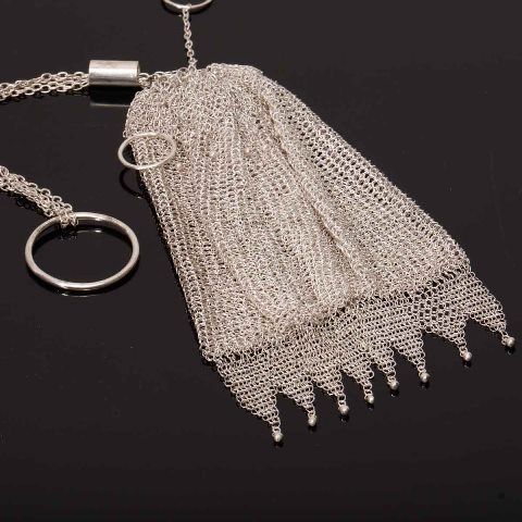 Bolsa antiga em Malha de Prata