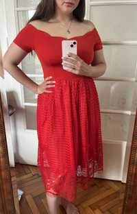 Ефектна червона сукня, нарядное платье, плаття