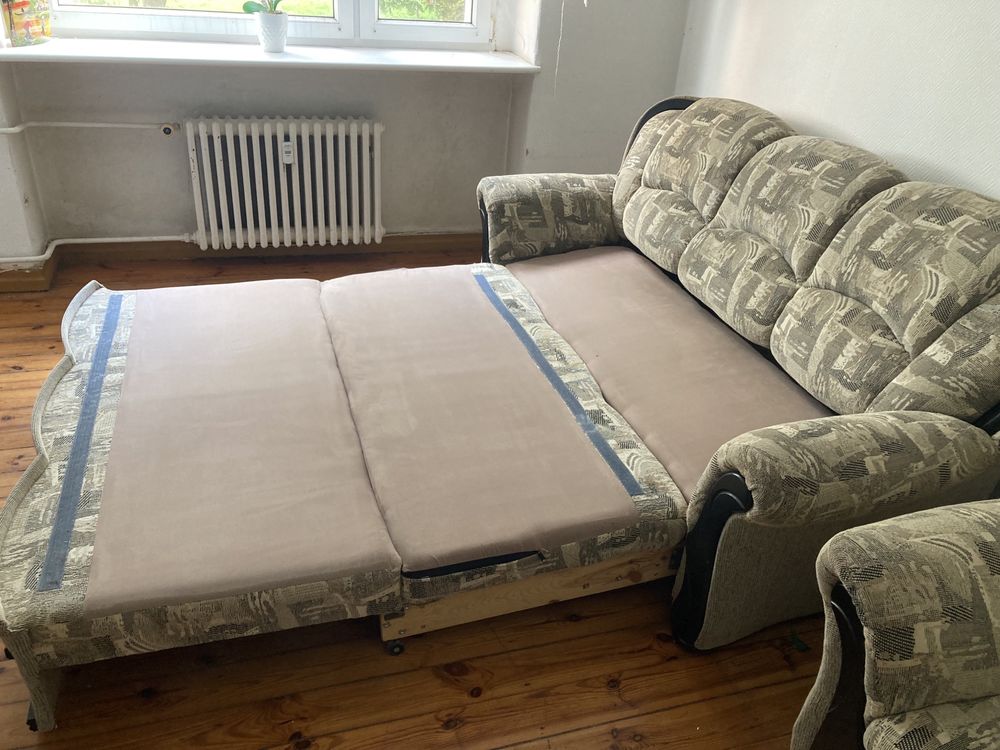 Sofa rozkladana plus fotel