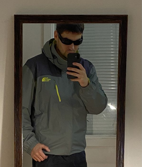 (XL) THE NORTH FACE серая курточка на мембране весенняя осенняя tnf