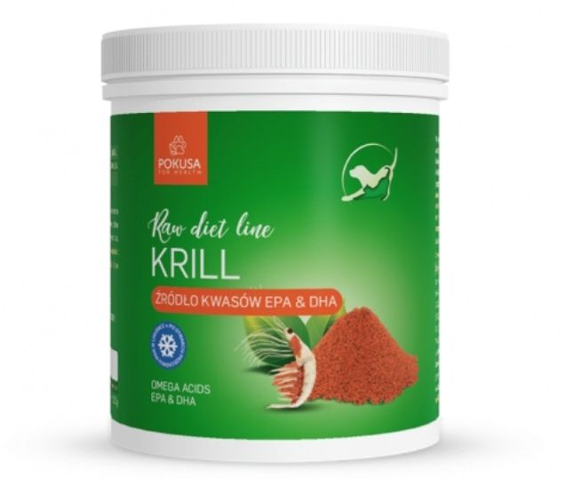 Pokusa RawDietLine Krill - kryl dla psa i kota 150g
