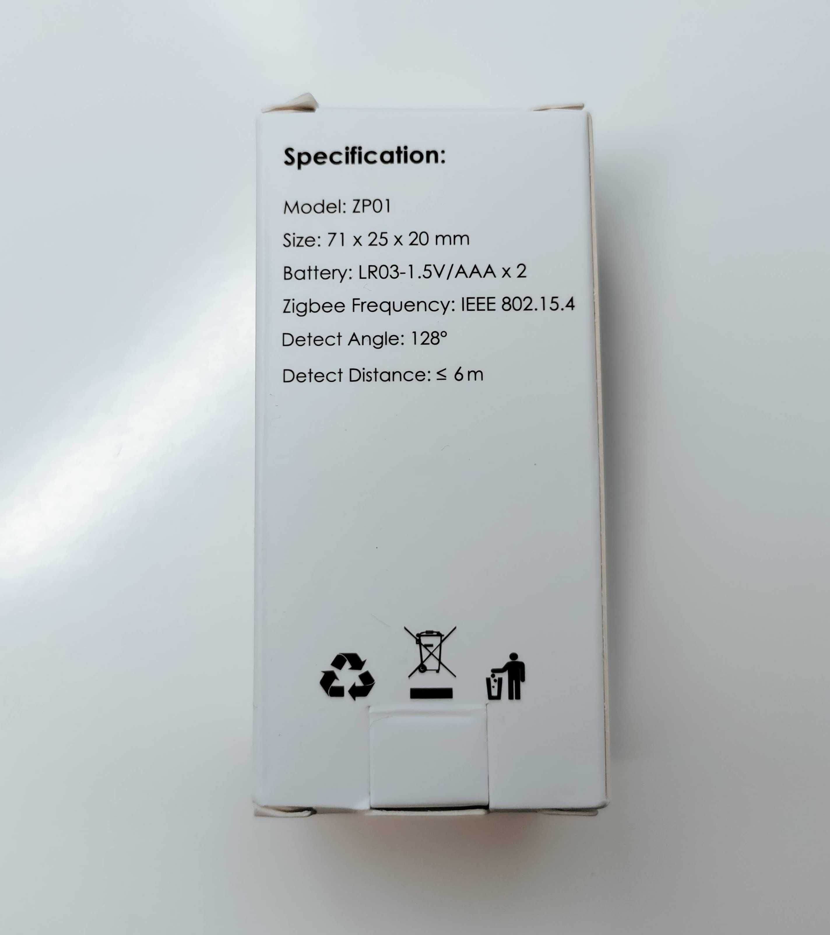 Датчик руху Tuya ZP01 ZigBee PIR Motion Sensor