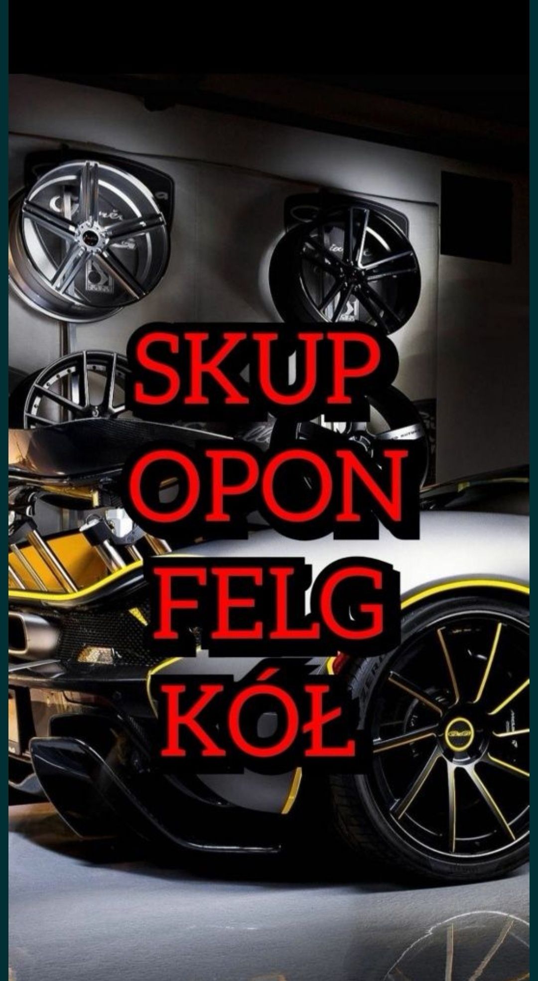 Skup opon felg i kół gotówka