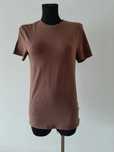 Tshirt H&M Xs 34 brazowy bawelna